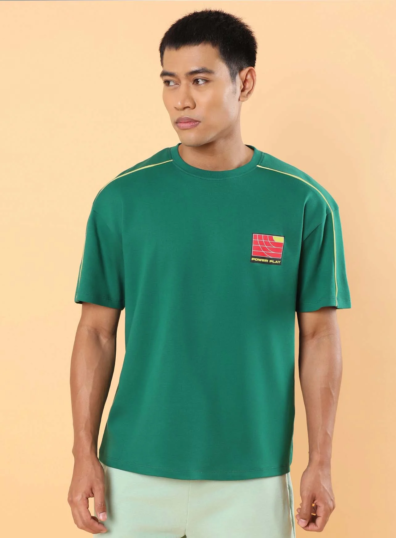 Men's Green Power Play Relaxed fit T-shirt - Image 4