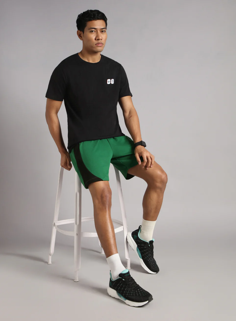 Men's Green Sports City Club Shorts - Image 2