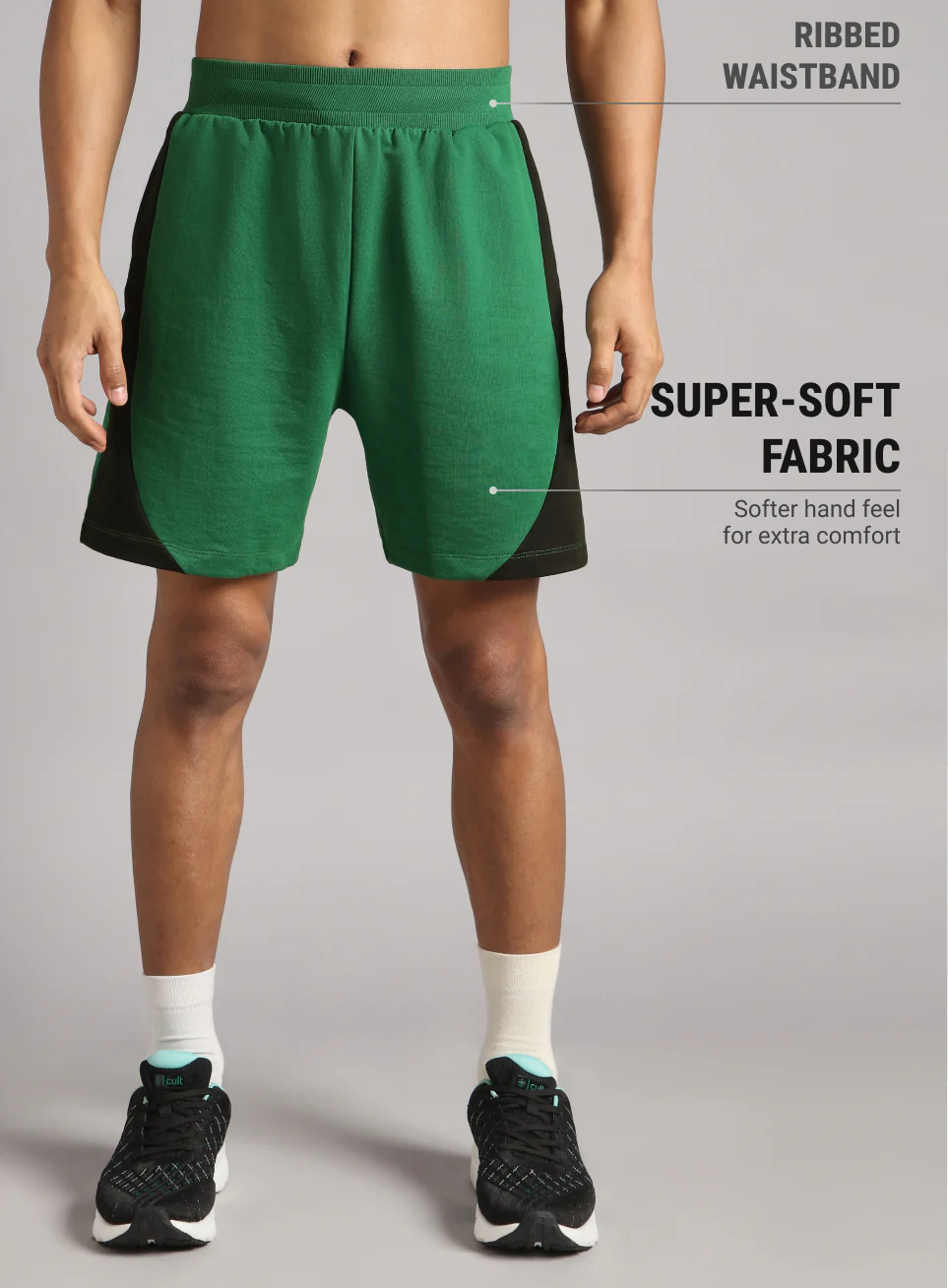 Men's Green Sports City Club Shorts - Image 4