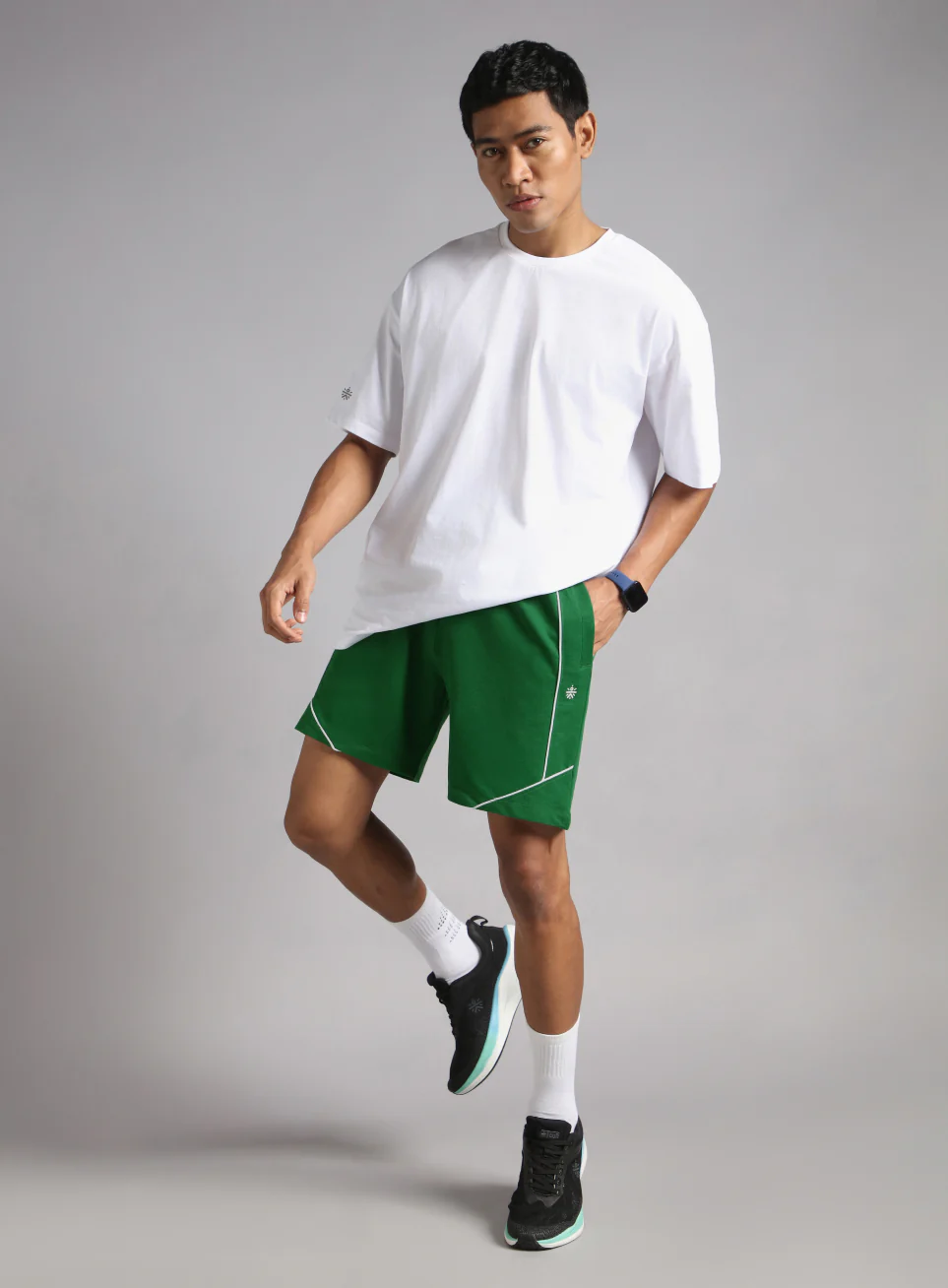 Men's Green Sports Club Shorts - Image 3