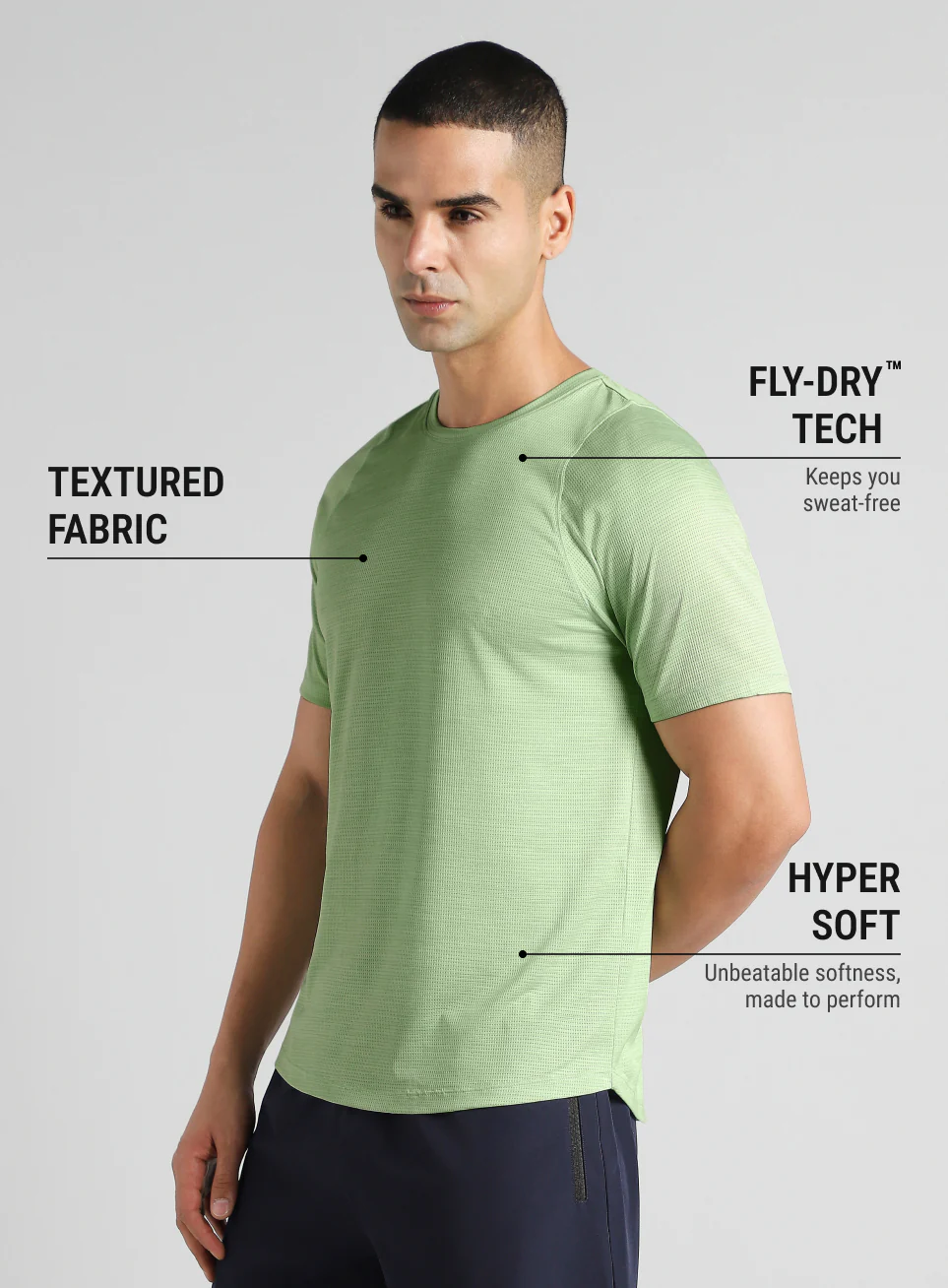 Men's Green Training Elevate Sculpt T-shirt - Image 5