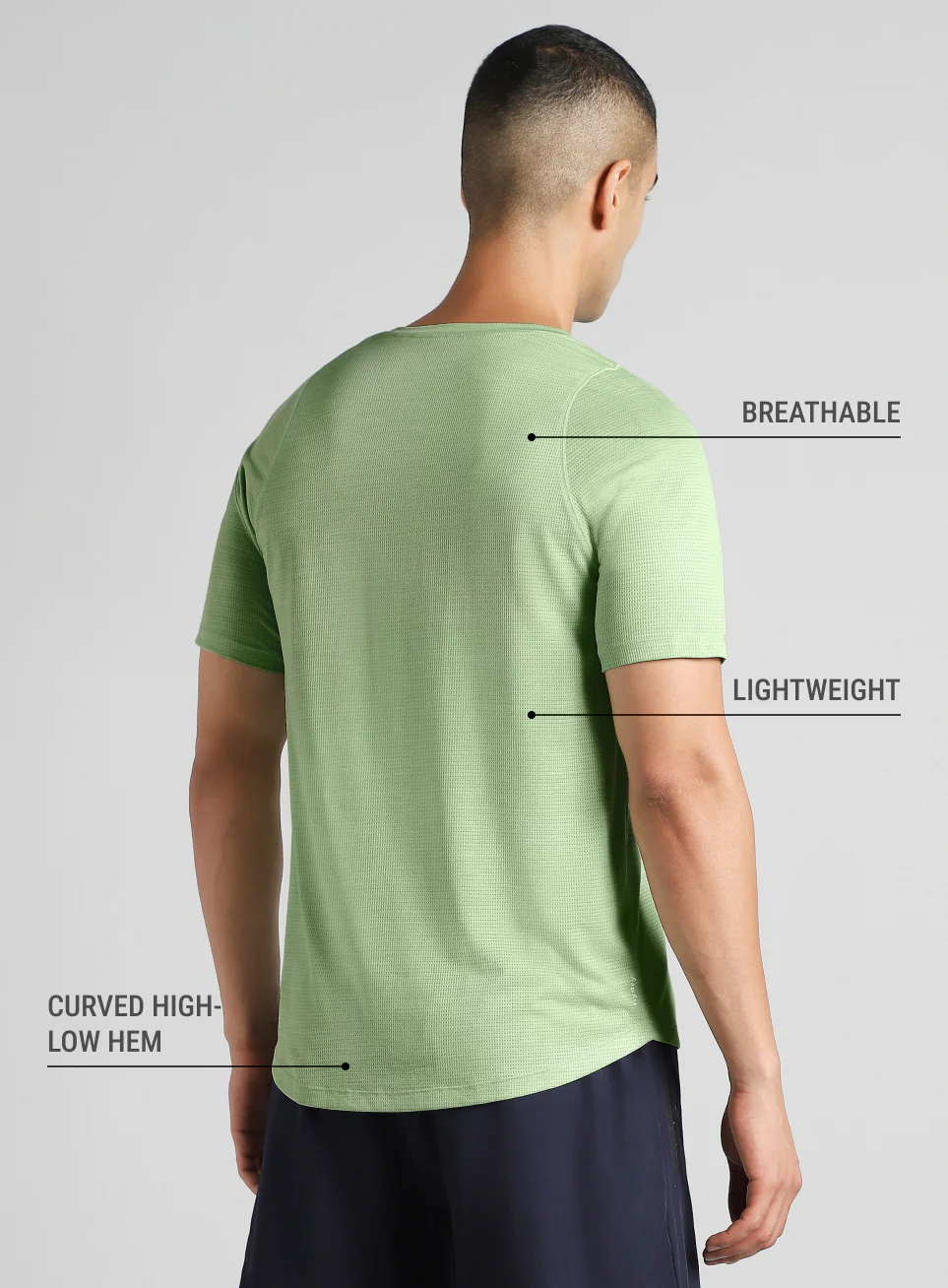 Men's Green Training Elevate Sculpt T-shirt - Image 6