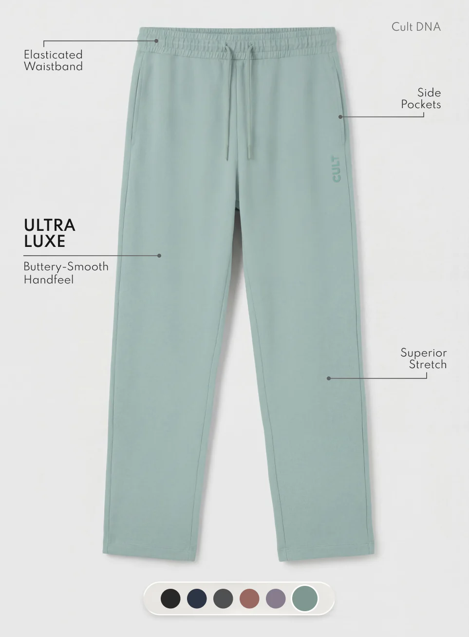 Men's Green Ultra Luxe Classic Trackpants - Image 4