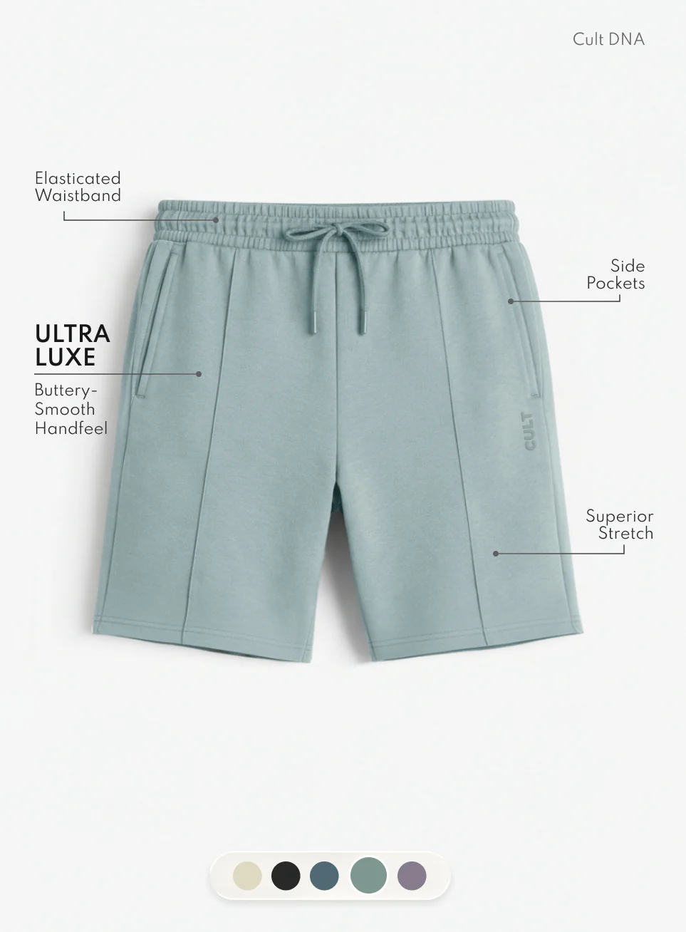 Men's Green Ultra Luxe Tailored Shorts - Image 4