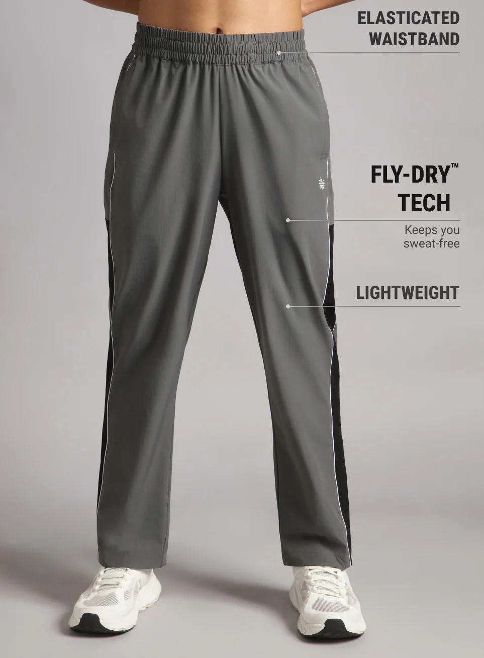 Men's Grey Active Day Out Trackpants - Image 4