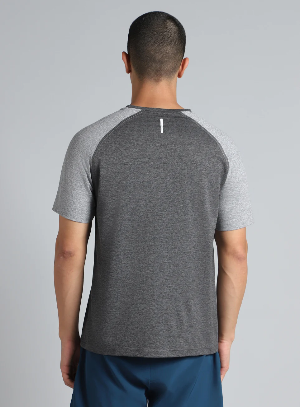 Men's Grey Colourblocked COMFORtech T-shirt - Image 6