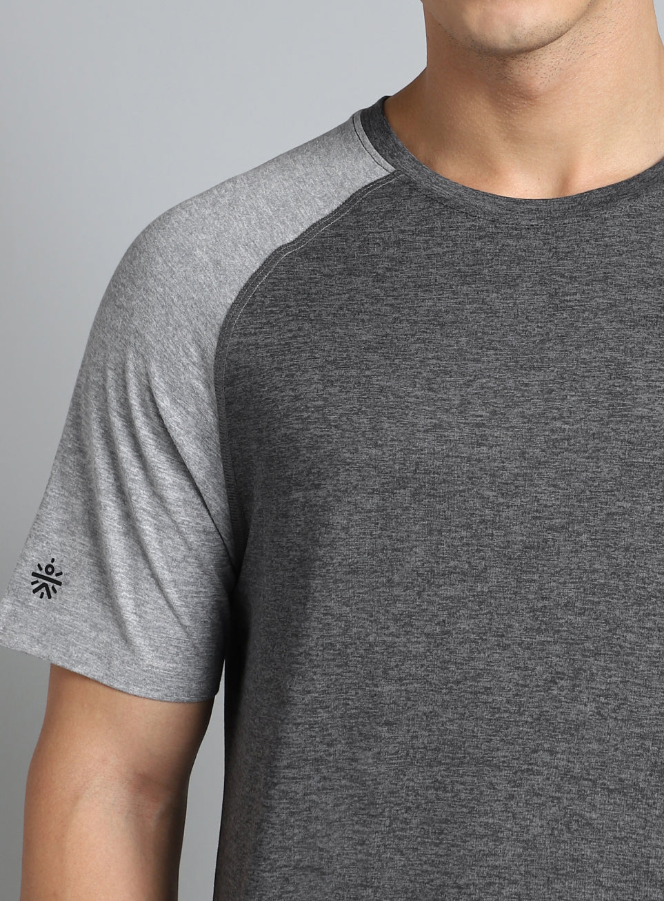 Men's Grey Colourblocked COMFORtech T-shirt - Image 7