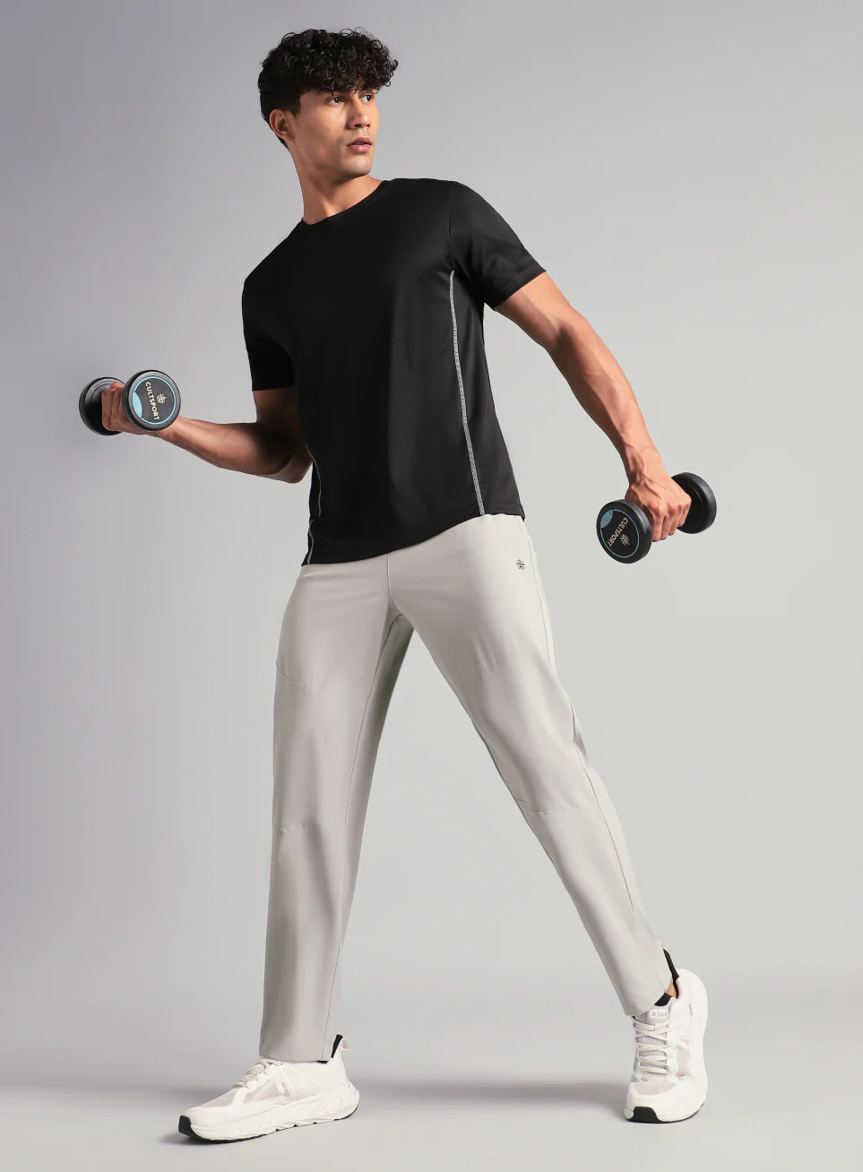 Men's Grey Core Sculpt Trackpants - Image 3