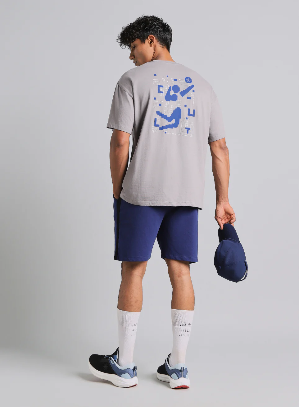Men's Grey Cult Power Play Oversized Fit T-shirt - Image 3