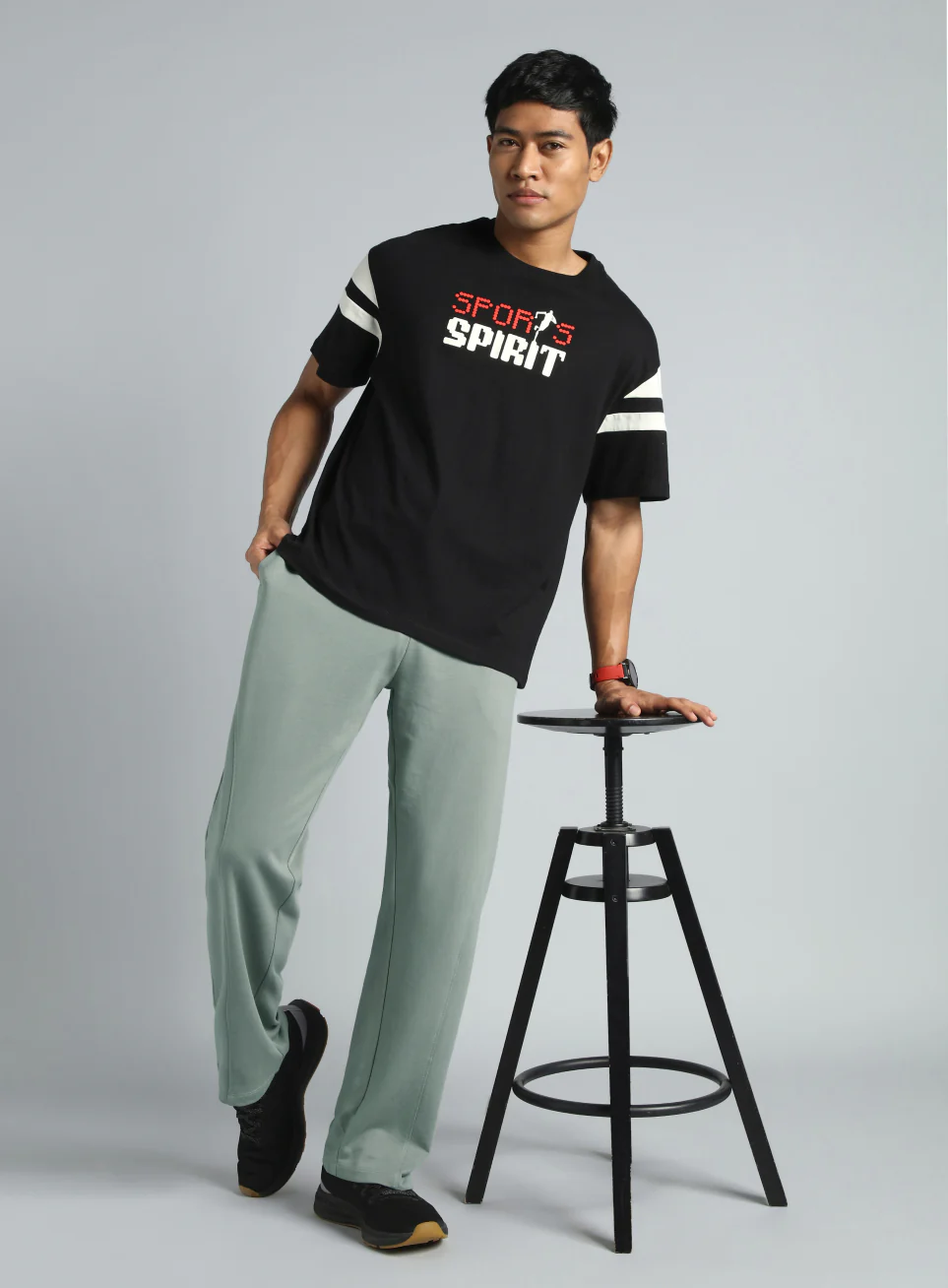 Men's Grey Cult Sporty Trackpants - Image 3