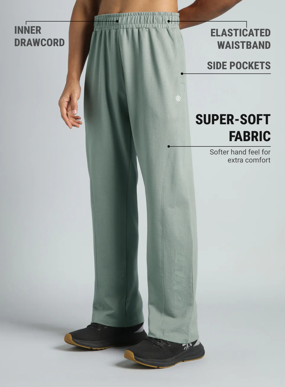 Men's Grey Cult Sporty Trackpants - Image 5