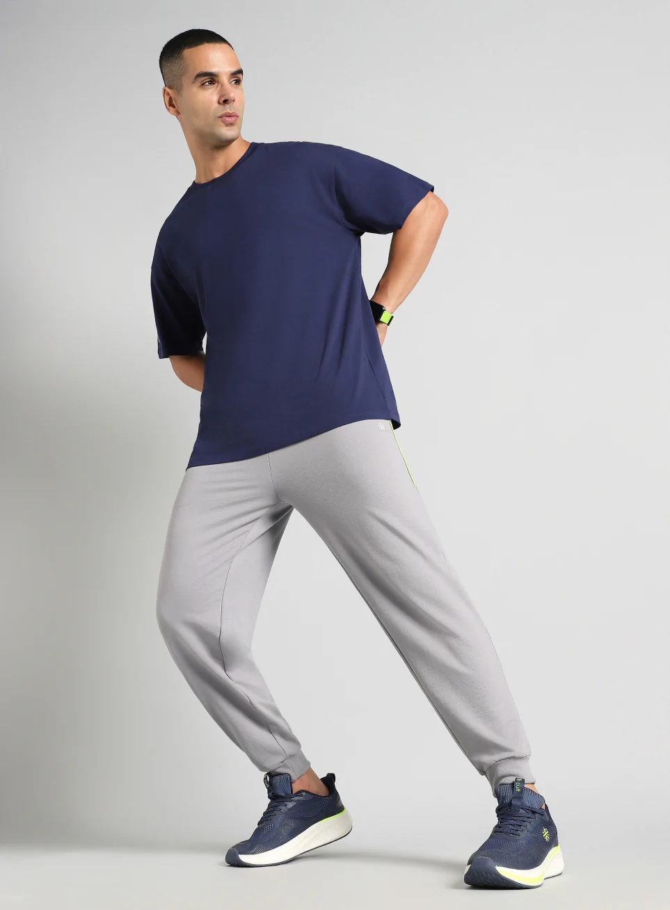 Men's Grey Edge Line Training Joggers - Image 2