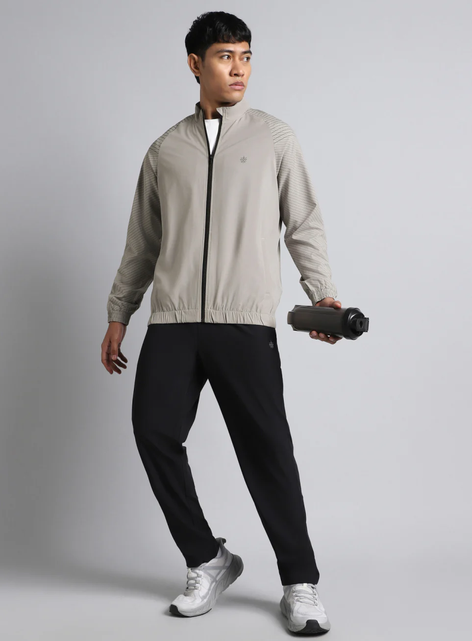 Men's Grey Energy Map Printed Lightweight Jacket - Image 2