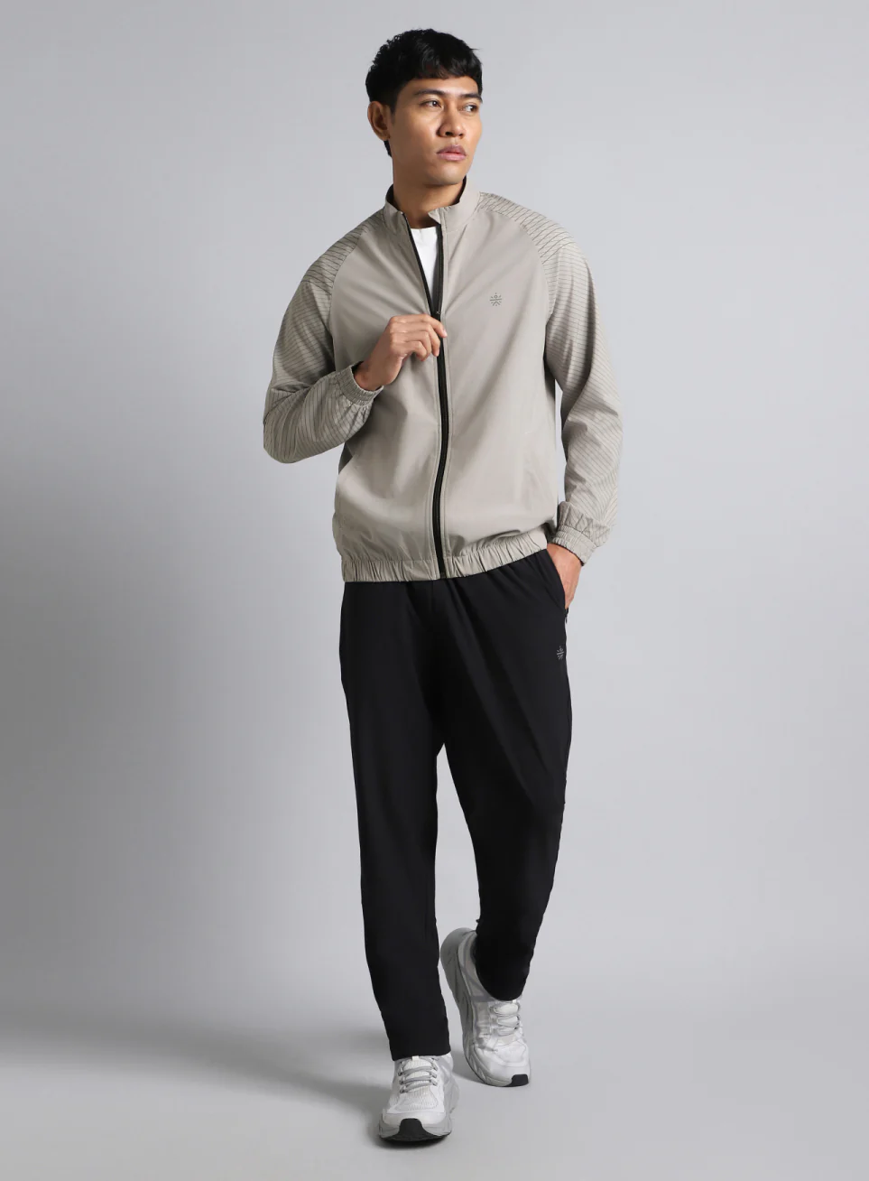 Men's Grey Energy Map Printed Lightweight Jacket - Image 3