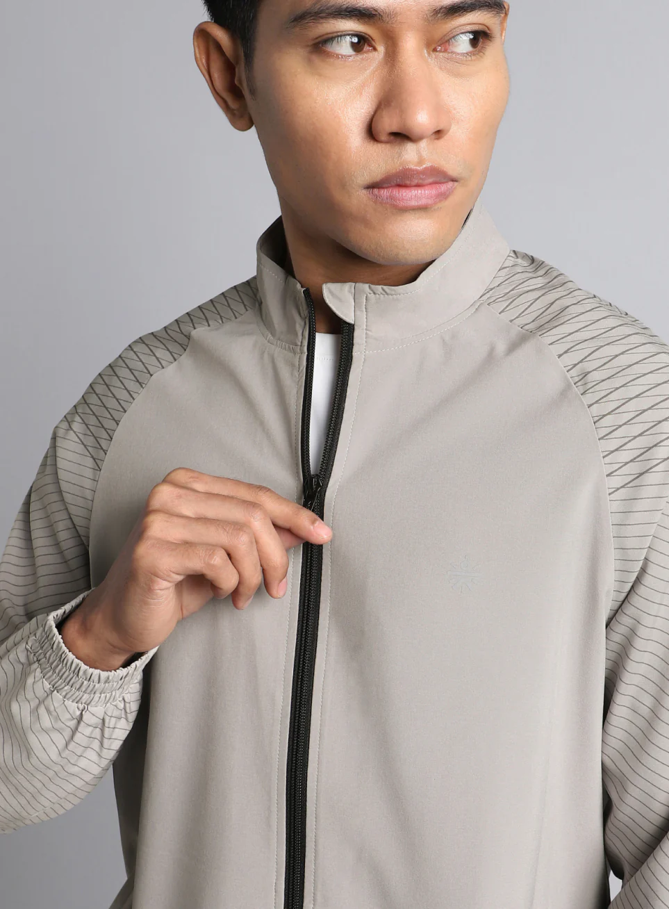 Men's Grey Energy Map Printed Lightweight Jacket - Image 8