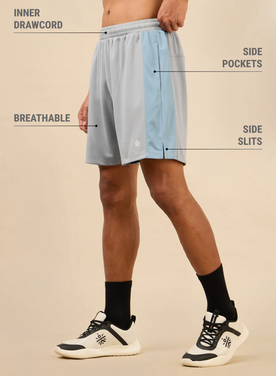 Men's Grey Flex Shorts - Image 5