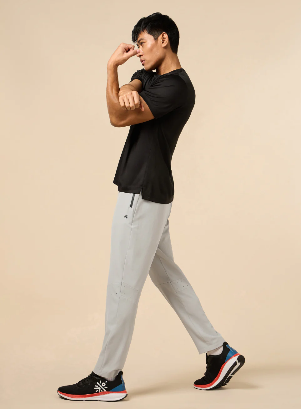 Men's Grey High Flex Training Performance Pants - Image 2