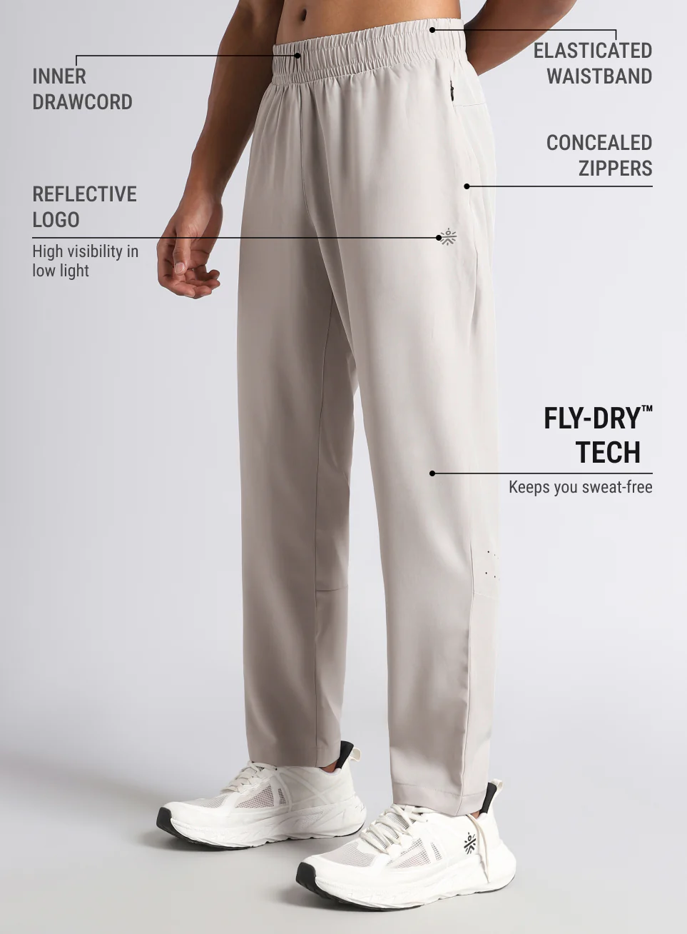 Men's Grey Impact Running Trackpants - Image 5