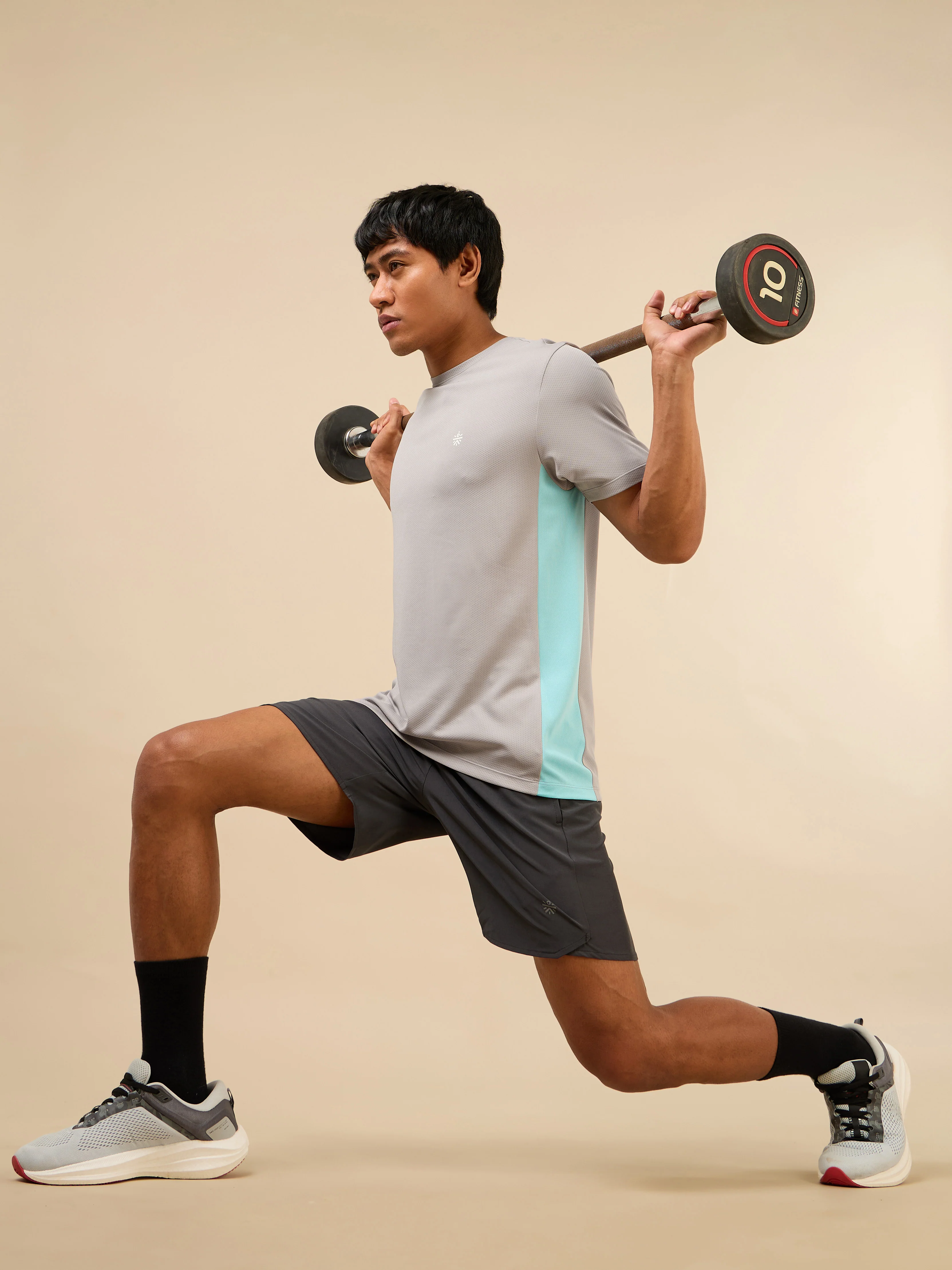 Men's Grey Optimal Strength Training T-shirt - Image 2