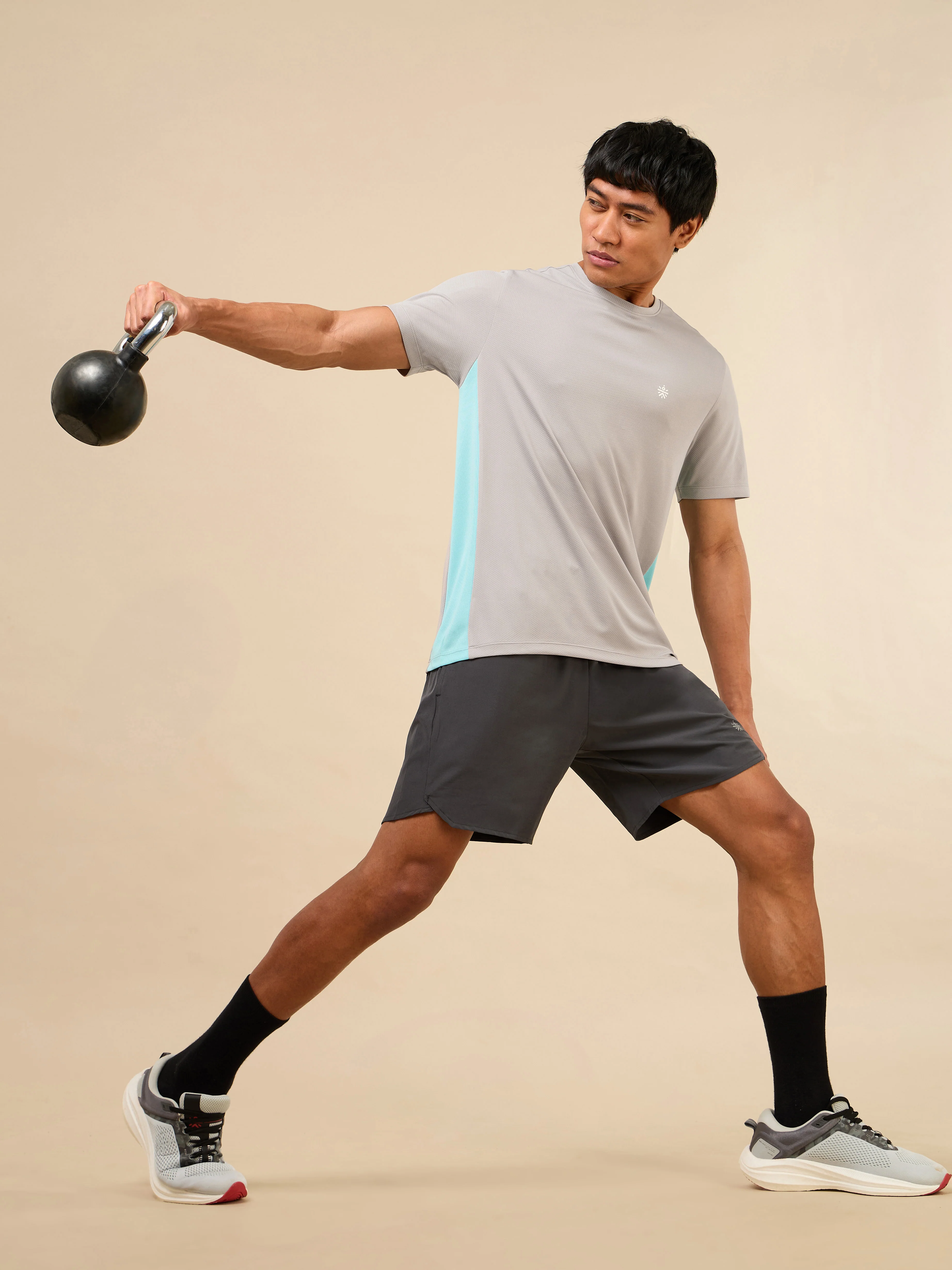 Men's Grey Optimal Strength Training T-shirt - Image 3