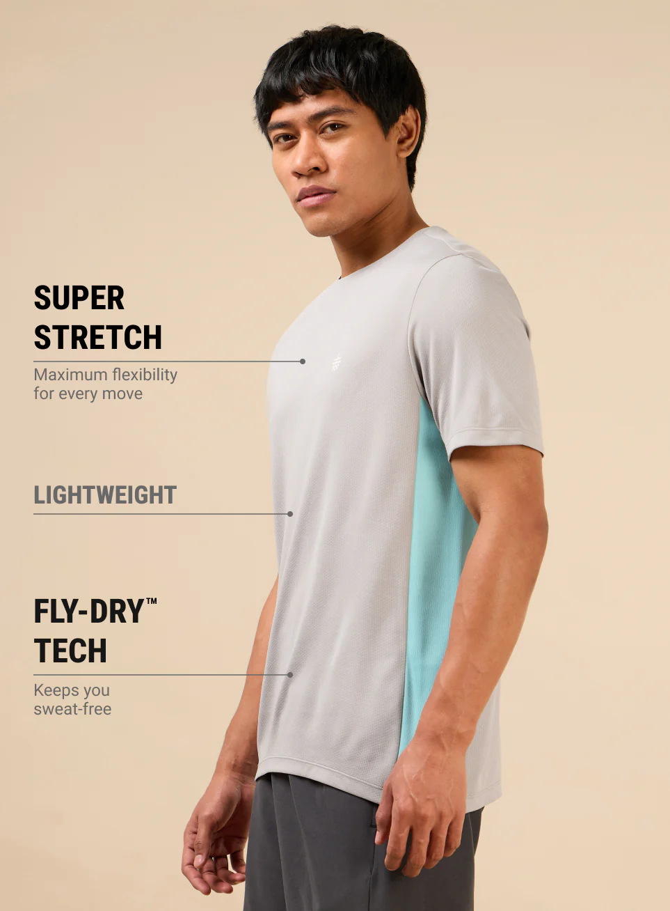 Men's Grey Optimal Strength Training T-shirt - Image 5