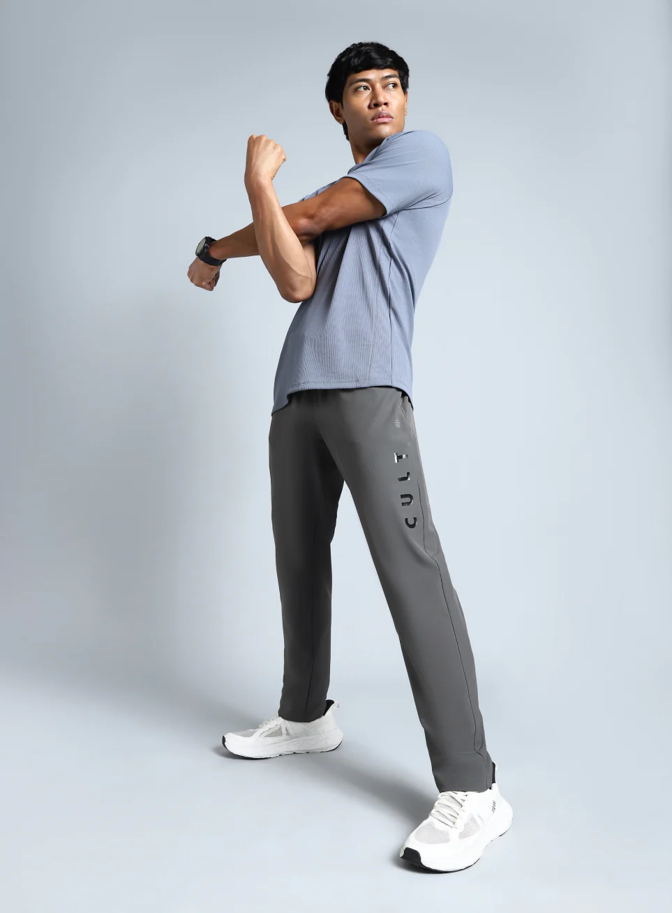 Men's D.Grey Pace Up Running Trackpants - Image 3