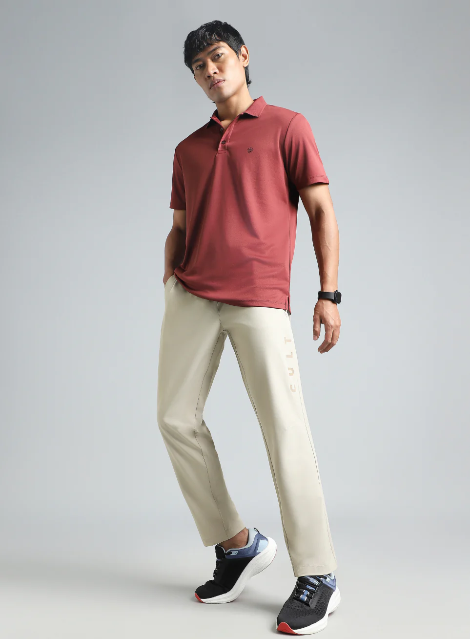 Men's L.Grey Pace Up Running Trackpants - Image 2