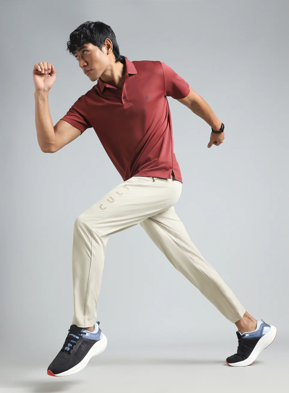 Men's L.Grey Pace Up Running Trackpants - Image 3
