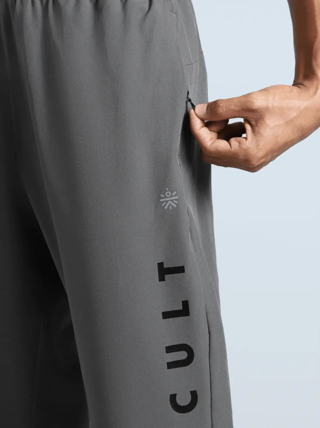 Men's D.Grey Pace Up Running Trackpants - Image 8