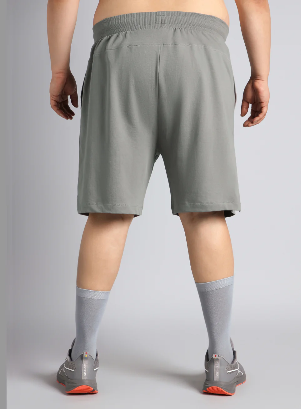 Men's Grey Plus Size Training Essential Shorts - Image 6