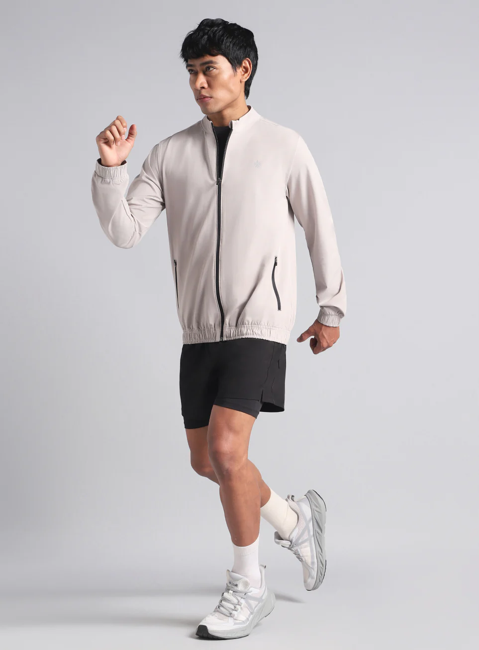 Men's Grey Run Impact Lightweight Jacket - Image 2