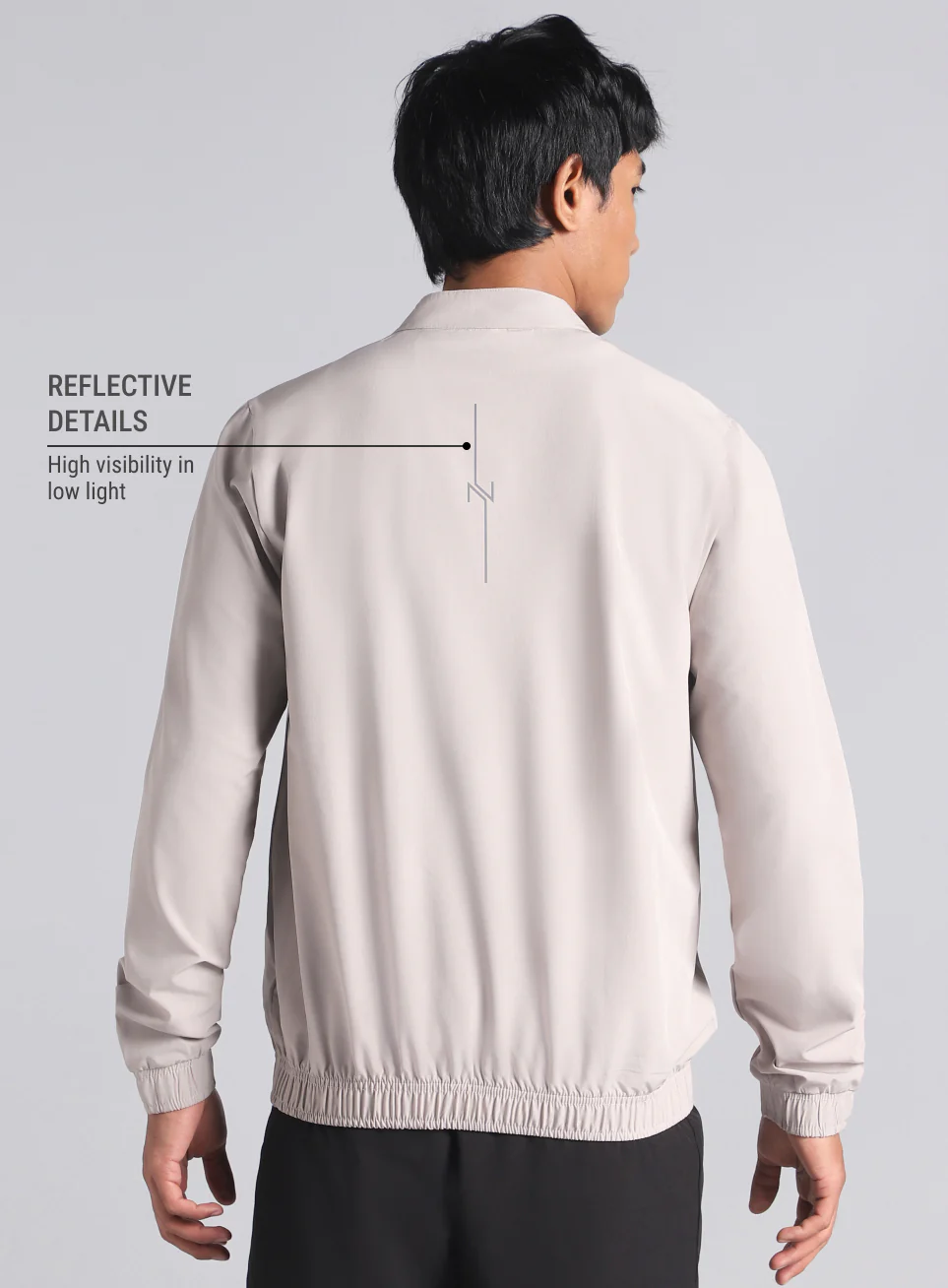 Men's Grey Run Impact Lightweight Jacket - Image 6