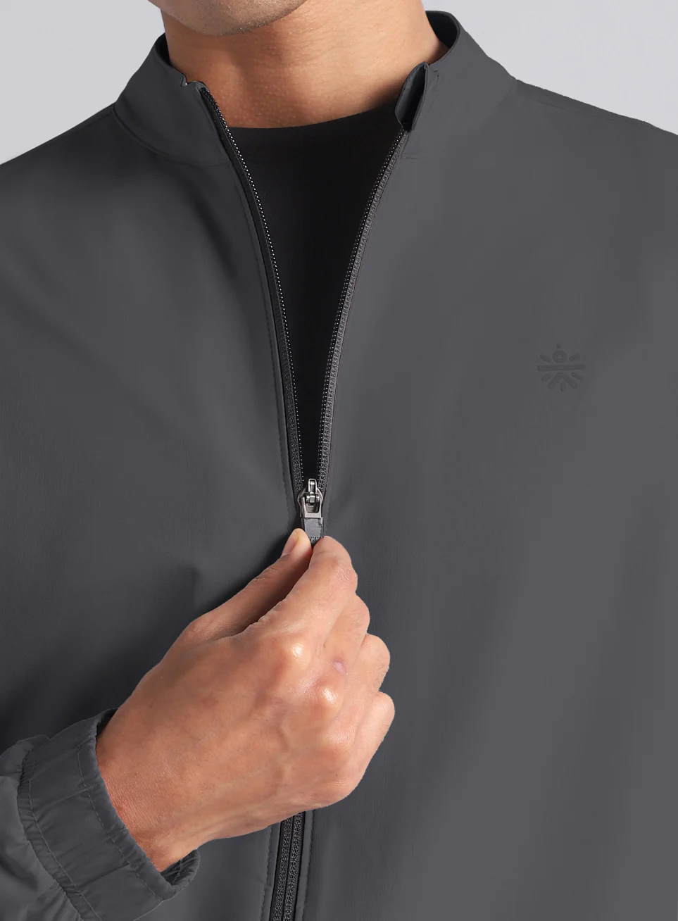 Men's Grey Run Impact Lightweight Jacket - Image 8