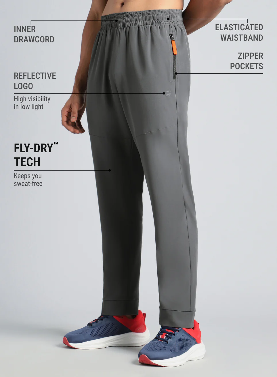 Men's Grey Run Max Joggers - Image 5
