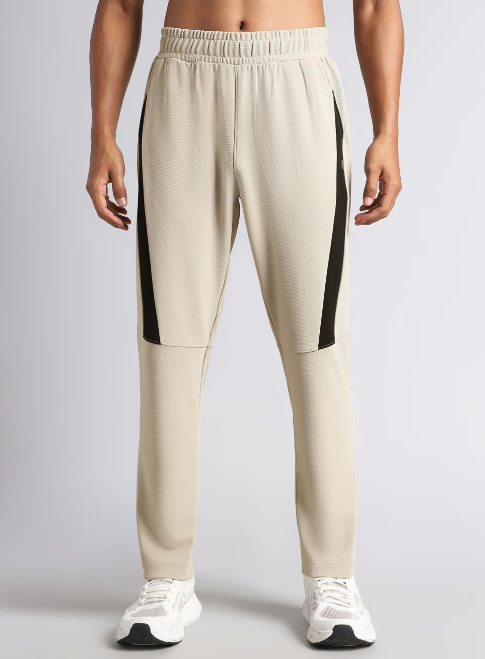 Men's Beige Runner Essential Trackpants - Image 4