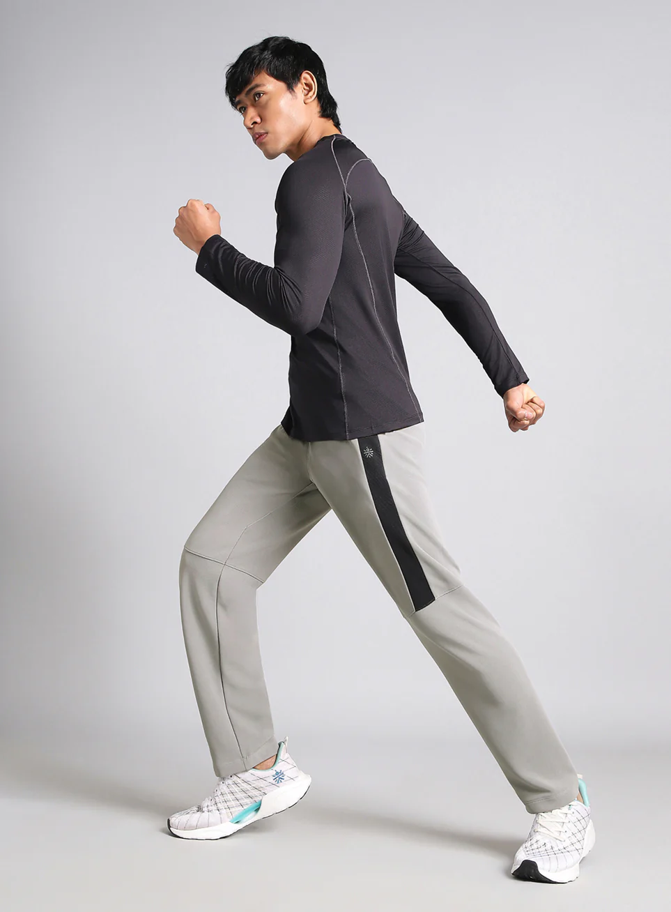 Men's Grey Runner Essential Trackpants - Image 2