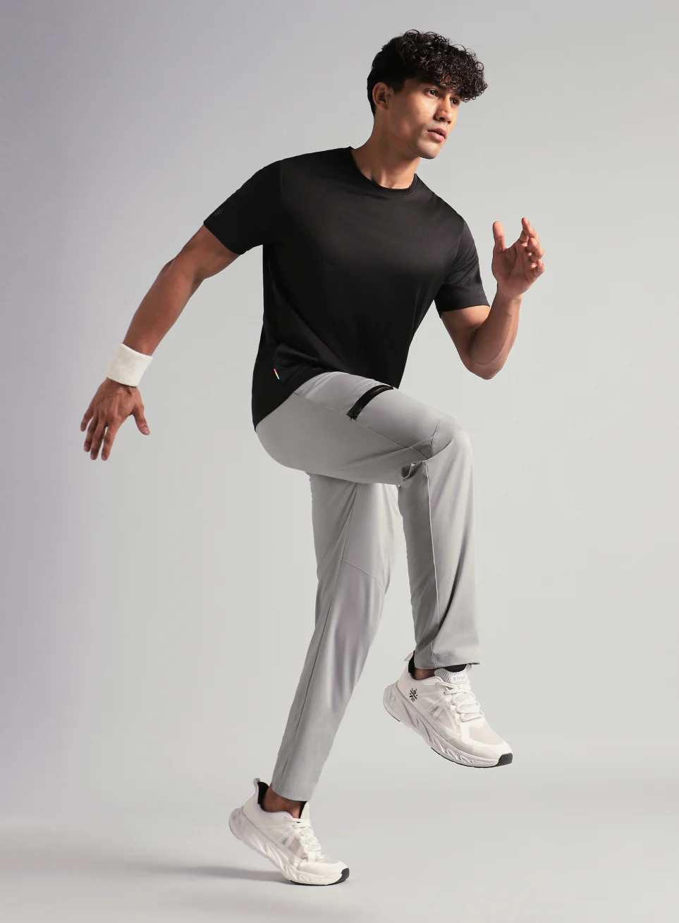 Men's Grey Runner's Flex Trackpants - Image 2