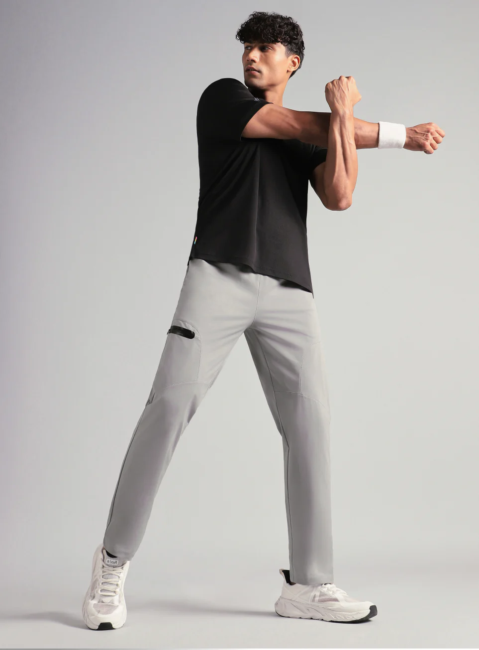 Men's Grey Runner's Flex Trackpants - Image 3