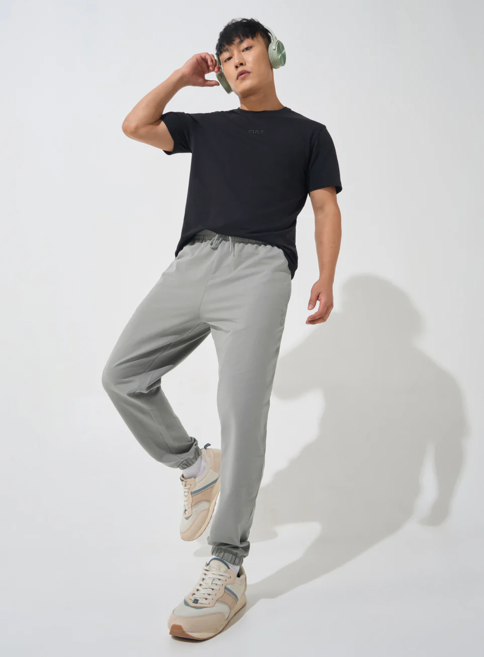 Men's Grey Soft Form Classic Joggers - Image 2