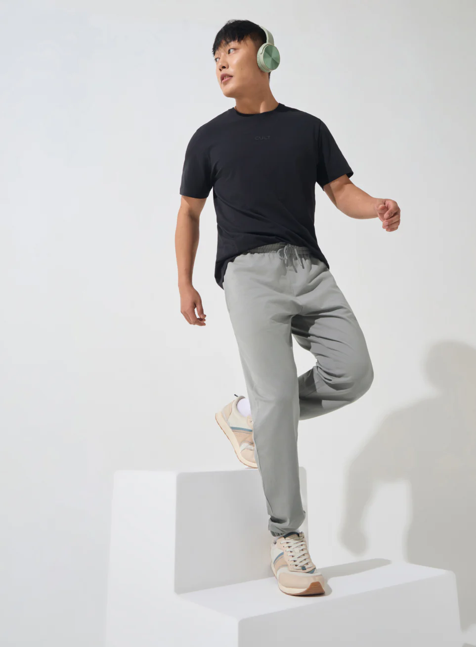 Men's Grey Soft Form Classic Joggers - Image 3