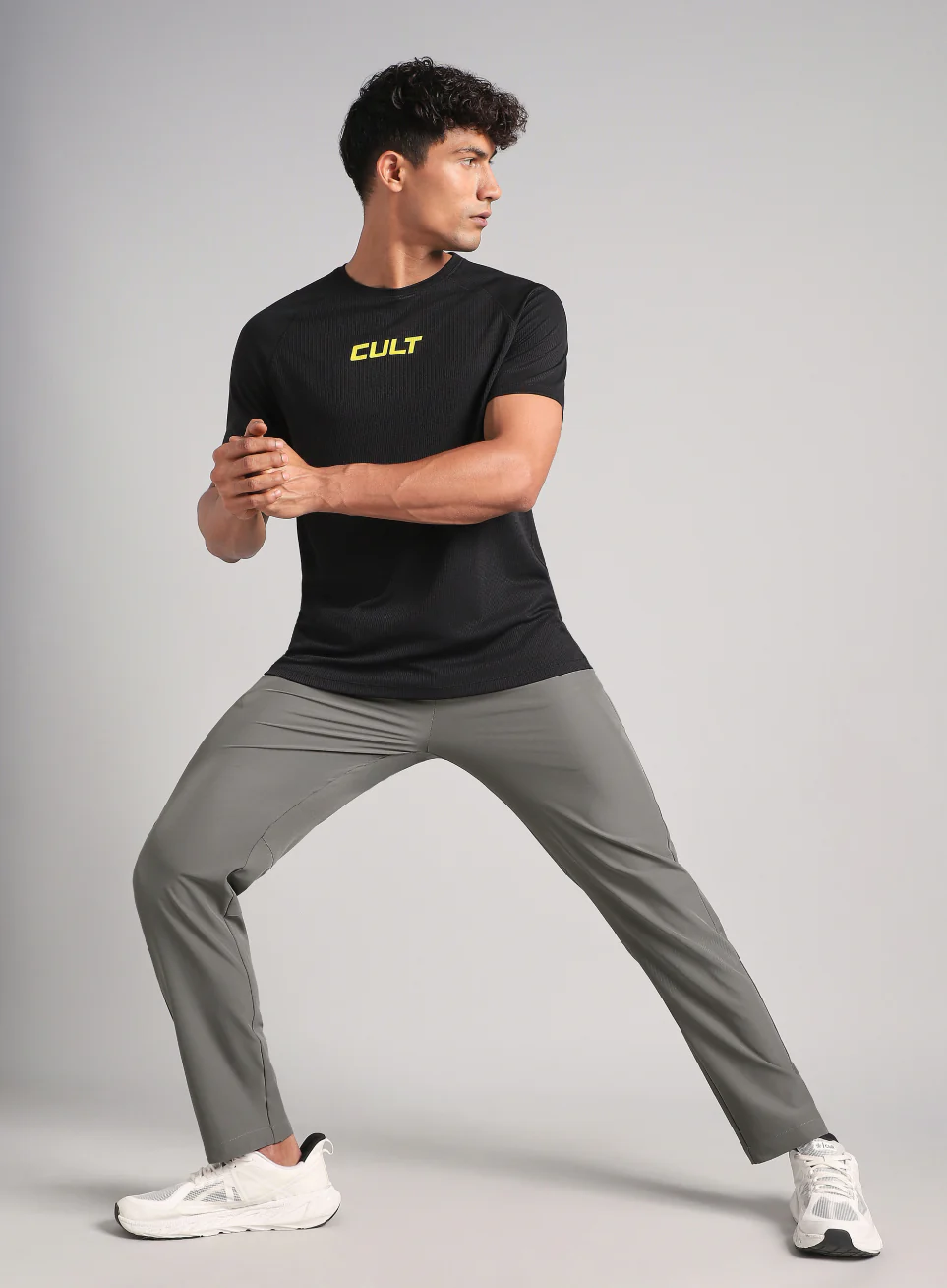 Men's Grey Speed Run Trackpants - Image 2