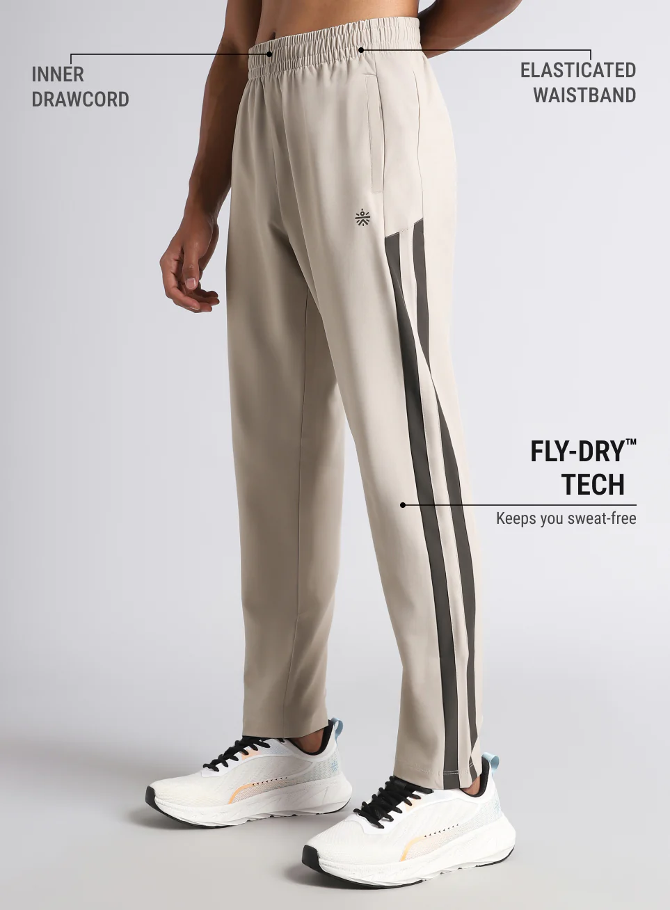 Men's Grey Sporty Training Trackpants - Image 5