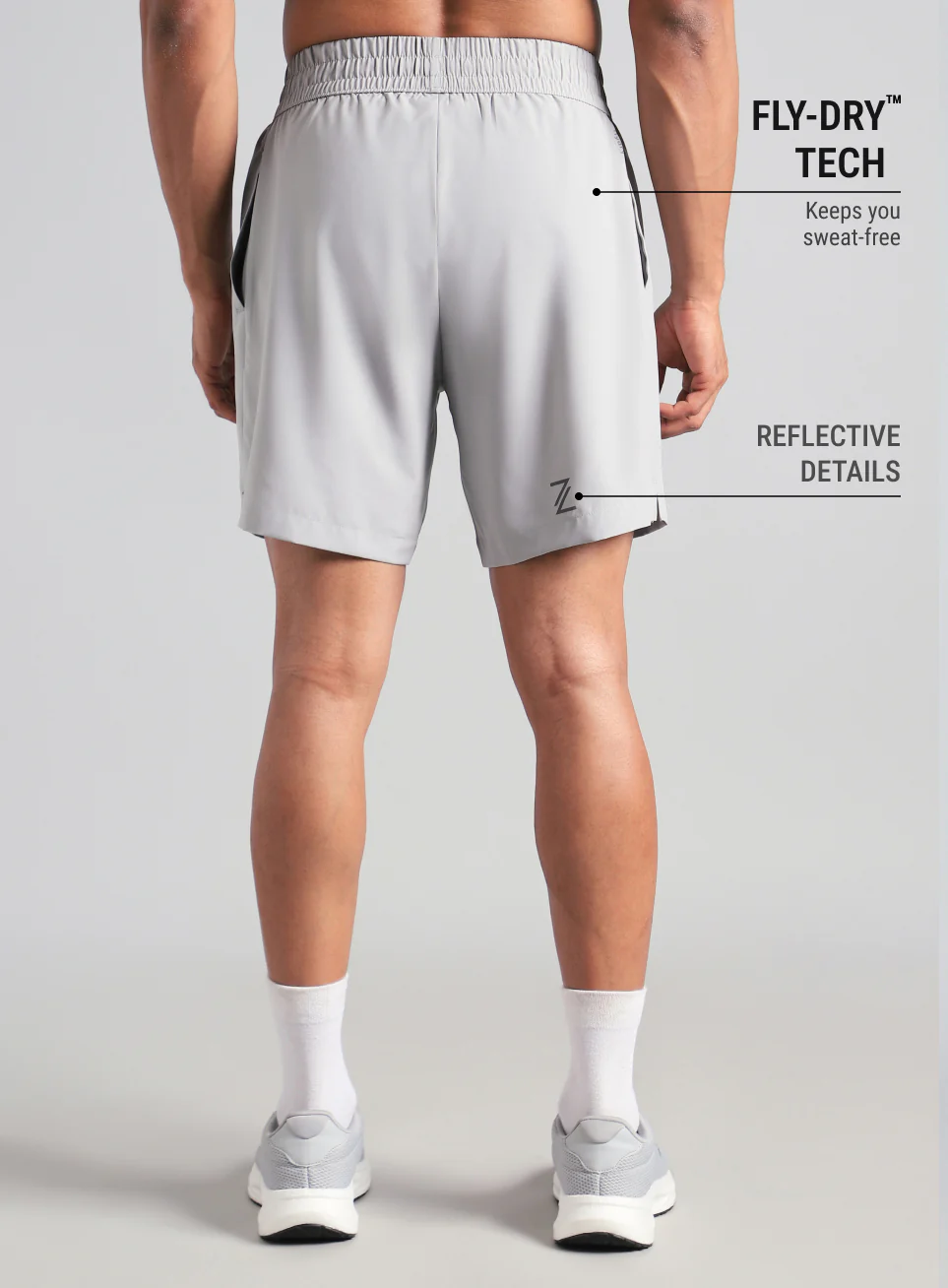 Men's Grey Swift Runner Shorts - Image 6