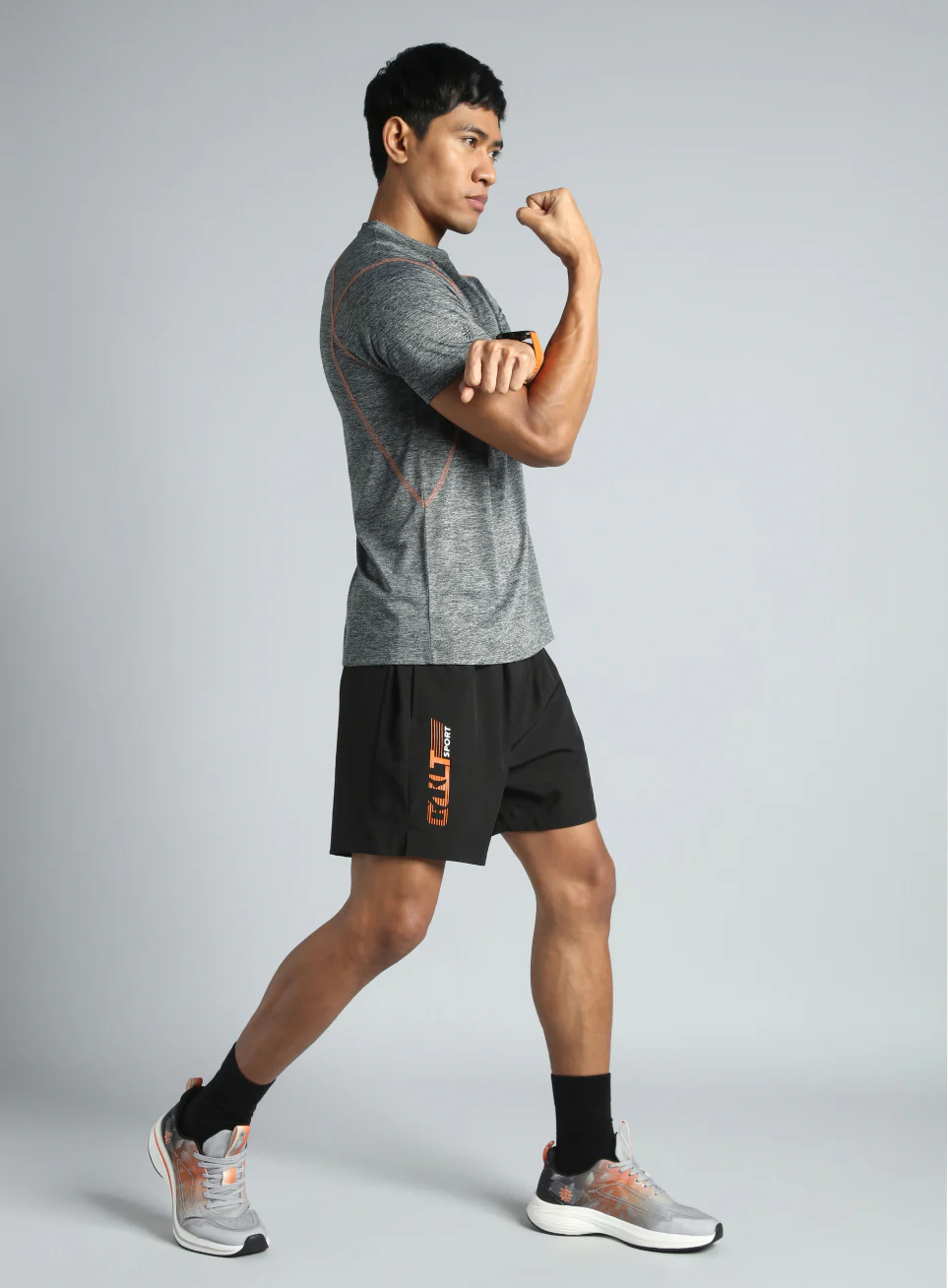 Men's Grey Train Day Performance T-shirt - Image 3