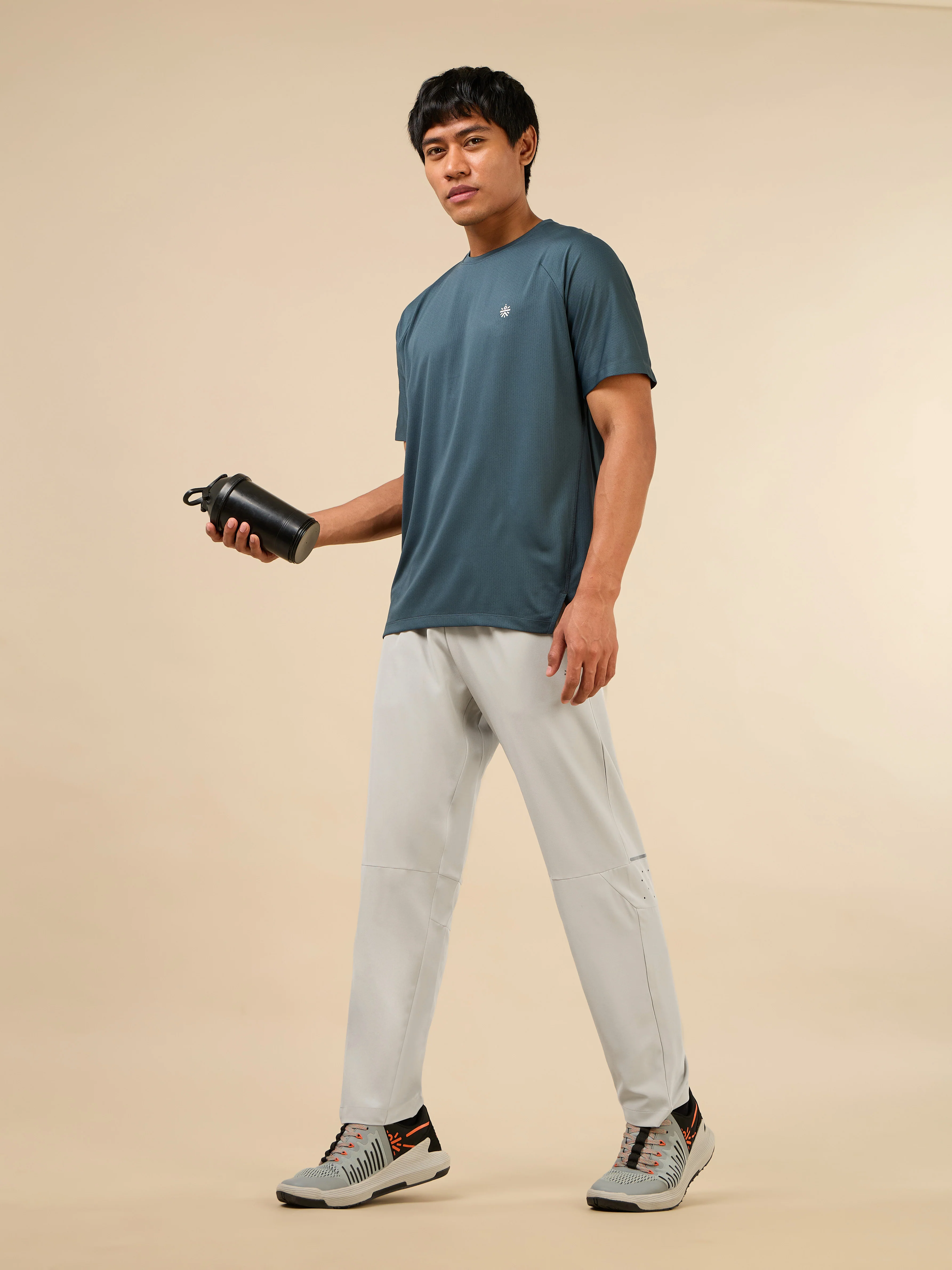 Men's Grey Train Out Premium Trackpants - Image 2
