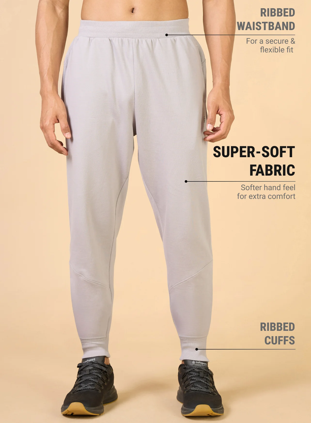Men's Grey Training All Form Joggers - Image 4