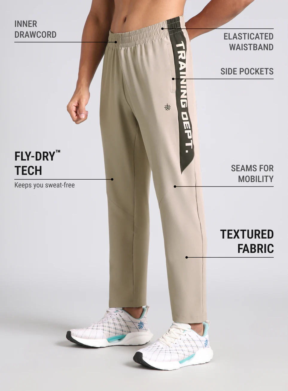 Men's Grey Training Department Trackpants - Image 5