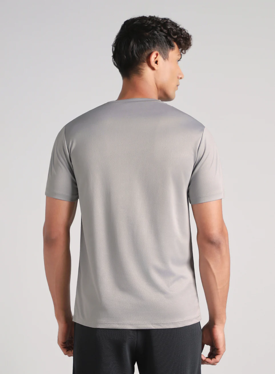 Men's Grey Training Graphic T-Shirt - Image 6