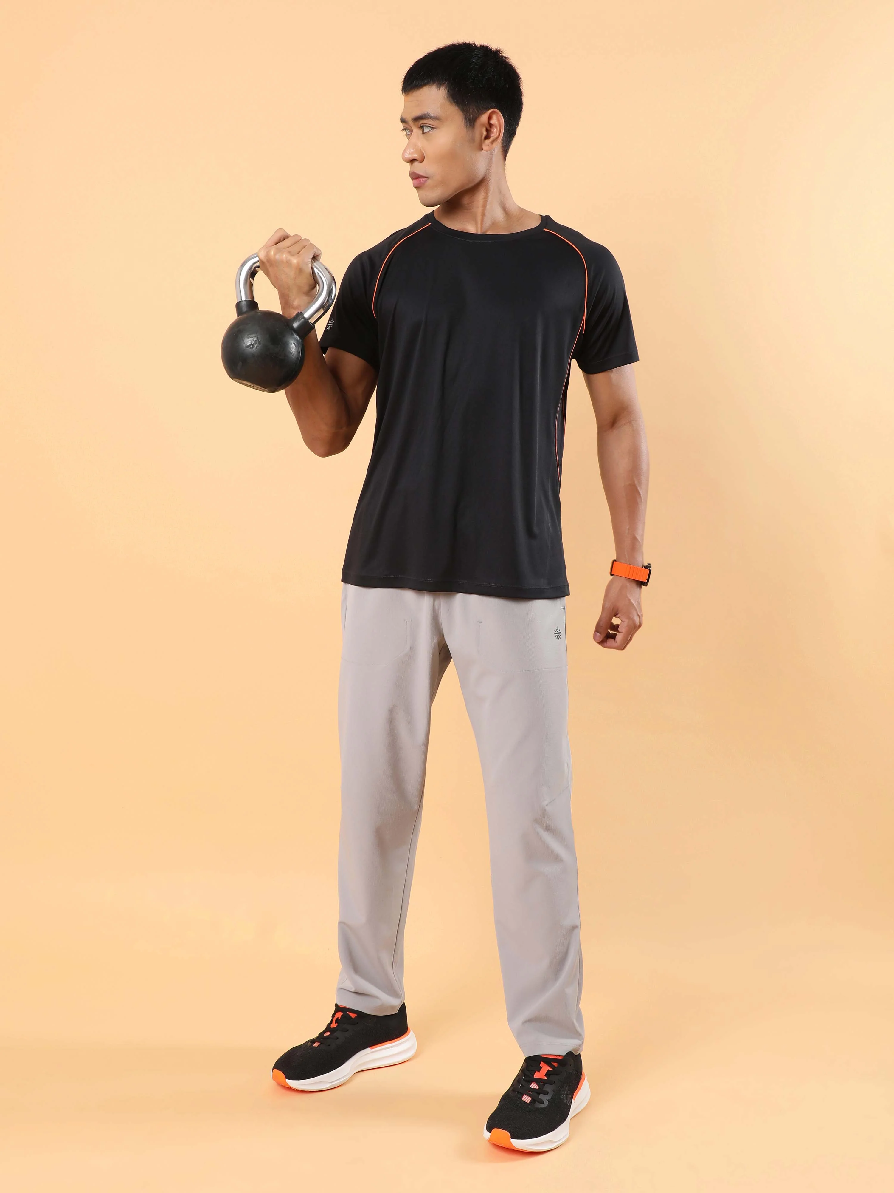 Men's Grey Training Sculpted Trackpants - Image 3