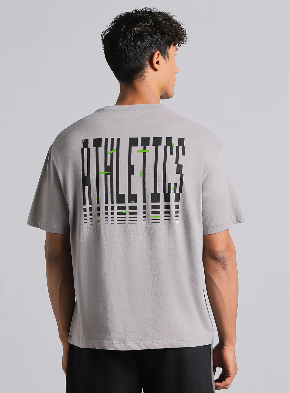 Men's Grey True Athletics Graphic Relaxed Fit T-shirt - Image 6